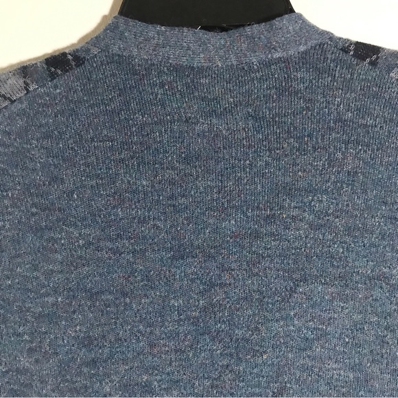 Robert Bruce Vintage 80’s Heather Blue Argyle Sweater Vest Size Medium - Picture 8 of 12